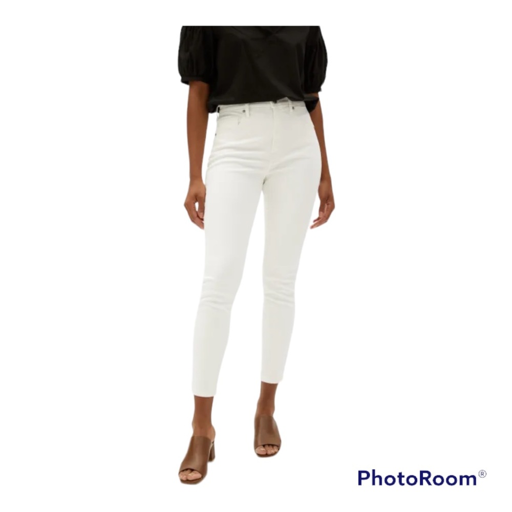 EVERLANE High Rise Skinny Jeans White Denim Regular Inseam NWT Sz 33